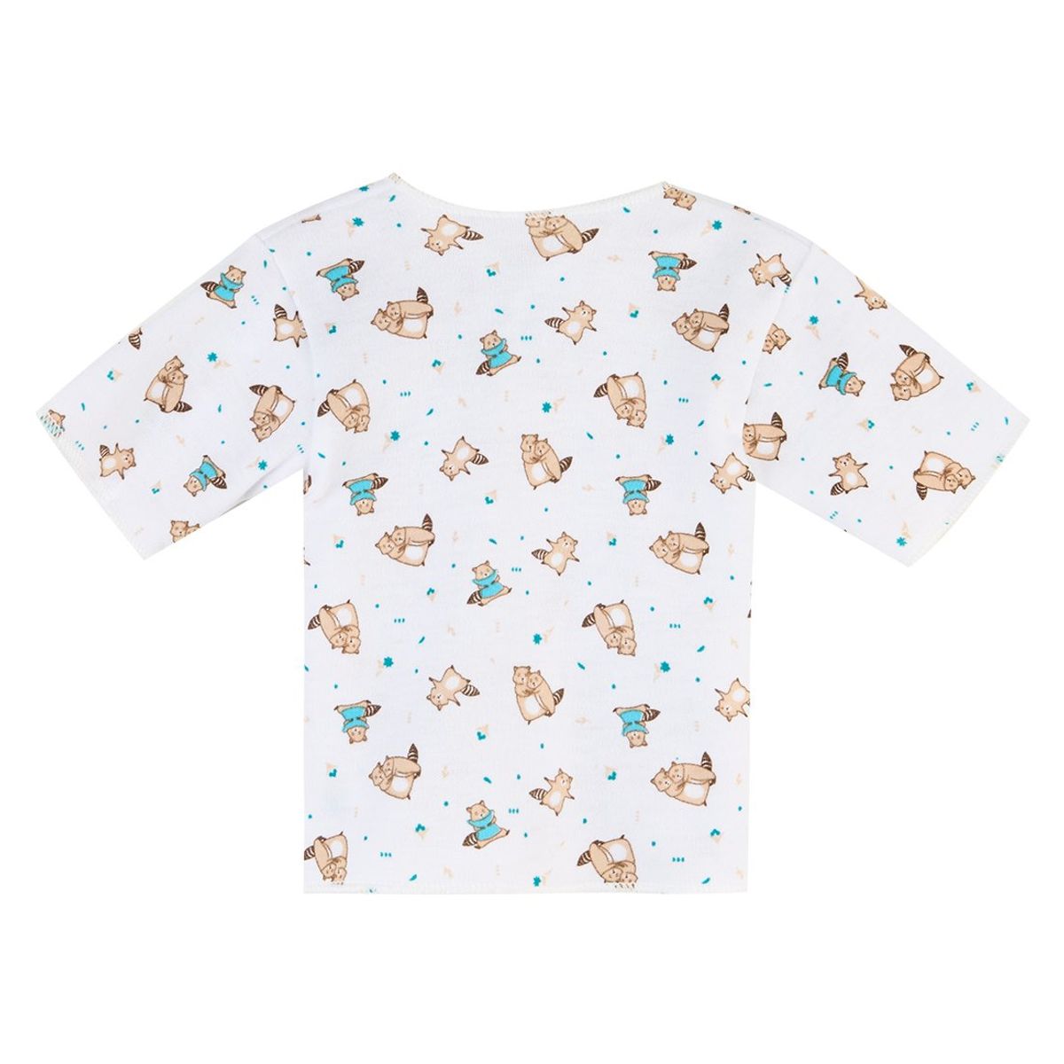 SANTANA - Camiseta Manga Corta Bebé Prematuro Niño Crema