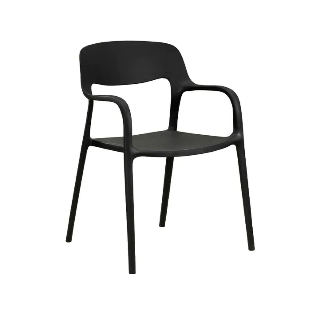 ERGONOMUS - Set x5 Sillas de Cafetería Comedor con Brazos Negra