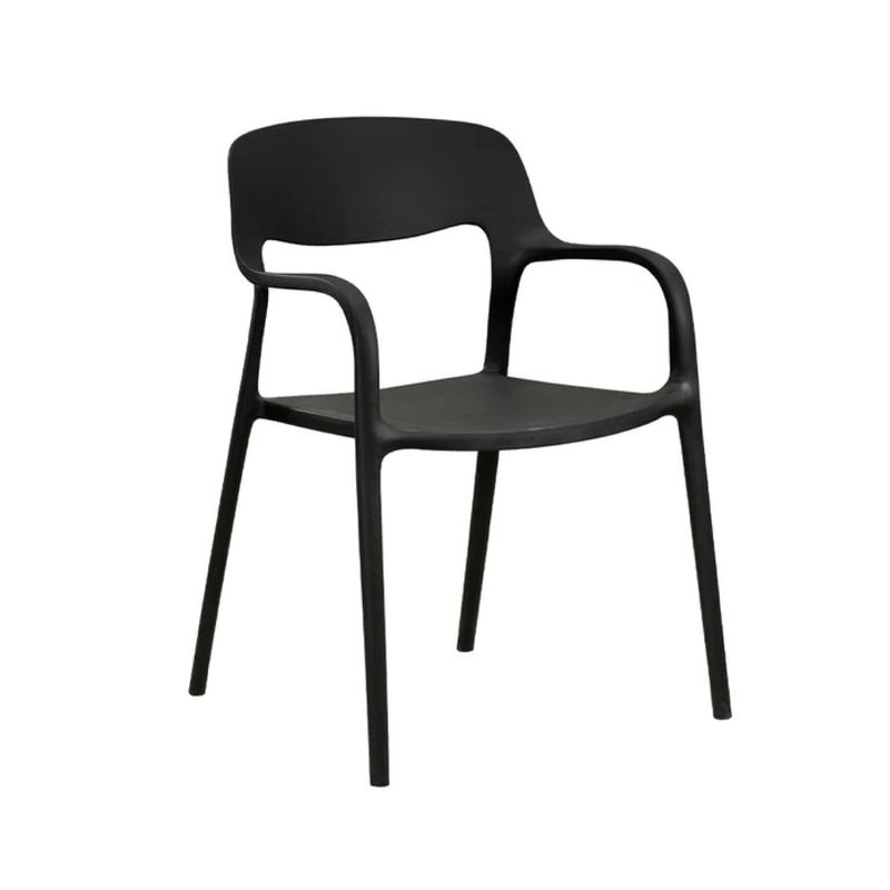 ERGONOMUS - Set x5 Sillas de Cafetería Comedor con Brazos Negra