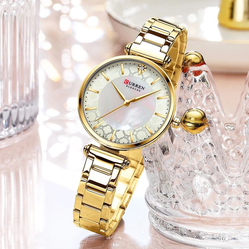 CURREN - Reloj Curren 9072 Para Mujer  Analogo Elegante de Acero