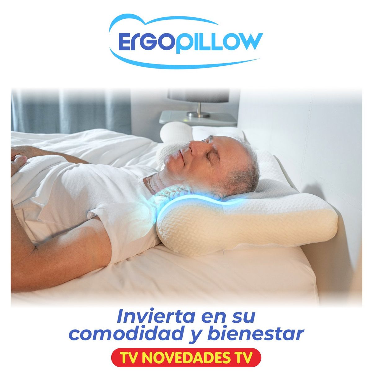 TV NOVEDADES - Almohada Ergonómica Transpirable Descanso Reparador Ergo Pillow