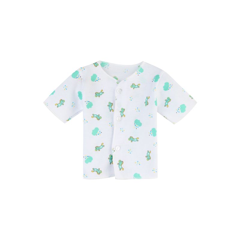 SANTANA - Camiseta Manga Corta Bebé Prematuro Niña Menta Medio_.
