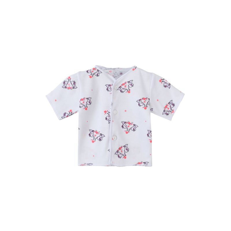 SANTANA - Camiseta Manga Corta Bebé Prematuro Niña Morado Medio