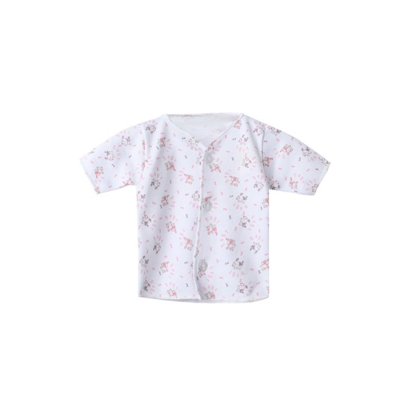 SANTANA - Camiseta Manga Corta Bebé Prematuro Niña Palo Rosa_.