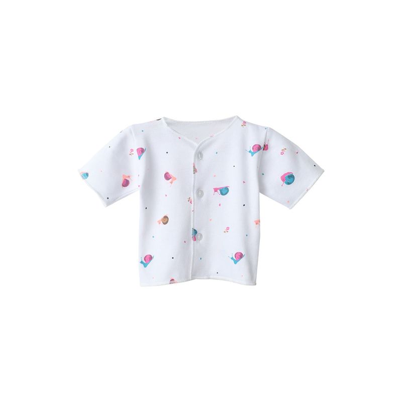 SANTANA - Camiseta Manga Corta Bebé Prematuro Niña Salmón_.