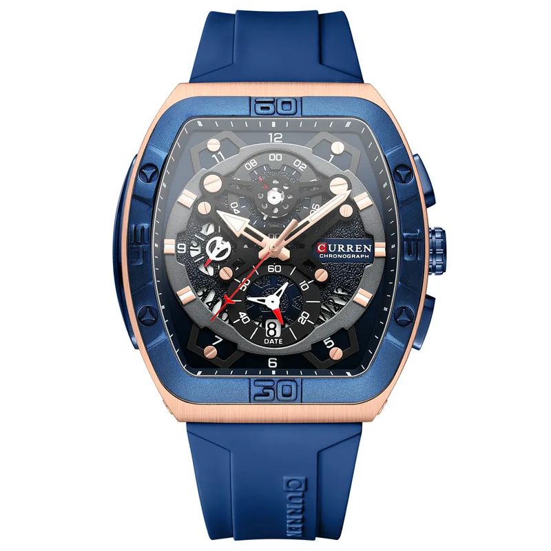 CURREN - Reloj Curren 8443 Cronografos Correa De Silicona