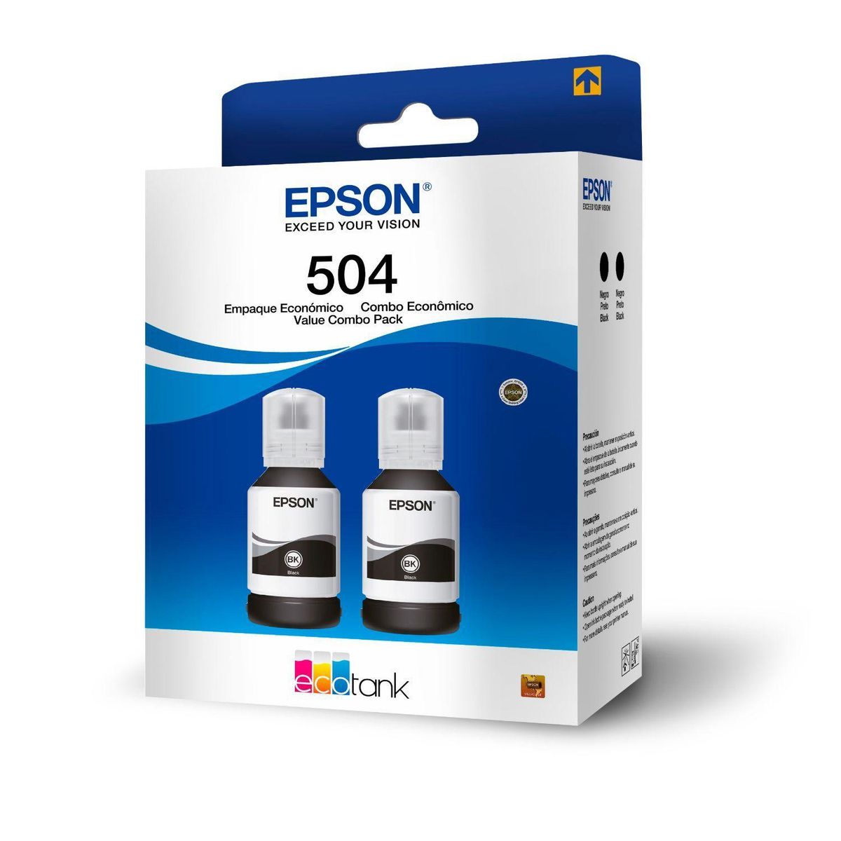 EPSON - Pack de 2 botellas de tinta Epson T504 Negro