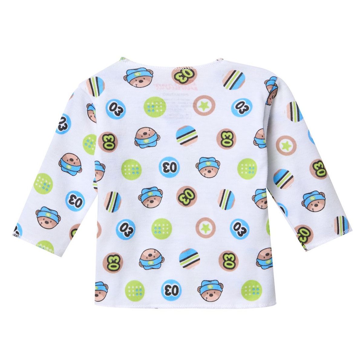 SANTANA - Camiseta Manga Larga Bebé Prematuro Niño Verde Limón