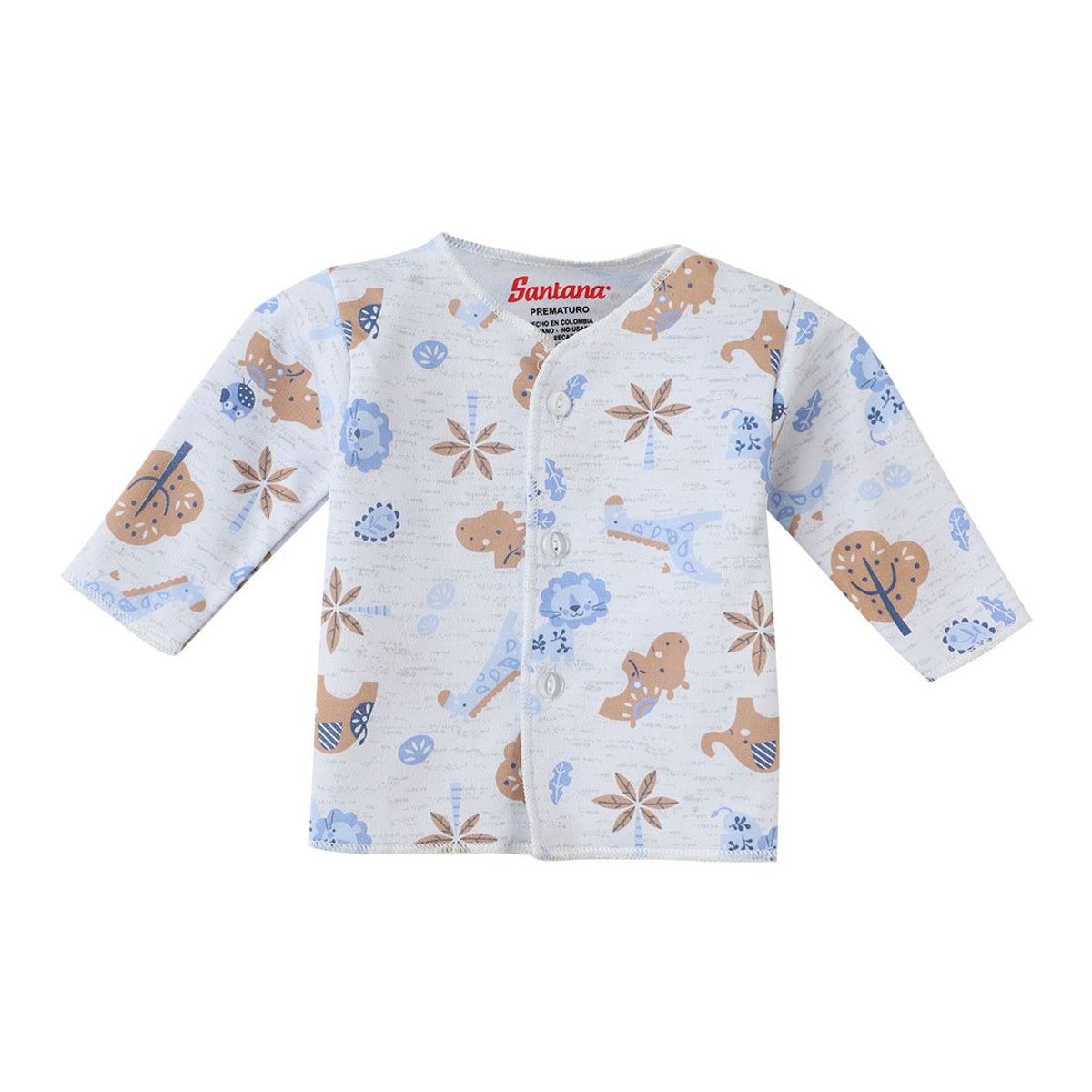 SANTANA - Camiseta Manga Larga Bebé Prematuro Niño Caqui