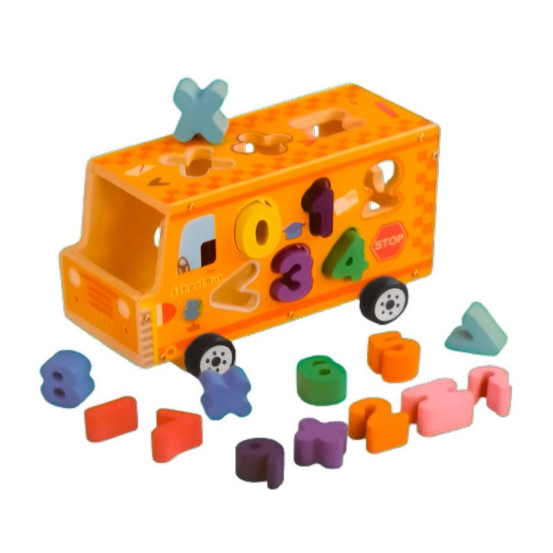 GENERICO - Juego Bus Escolar Encastre Numeros Multicolo Desarrollo Niño