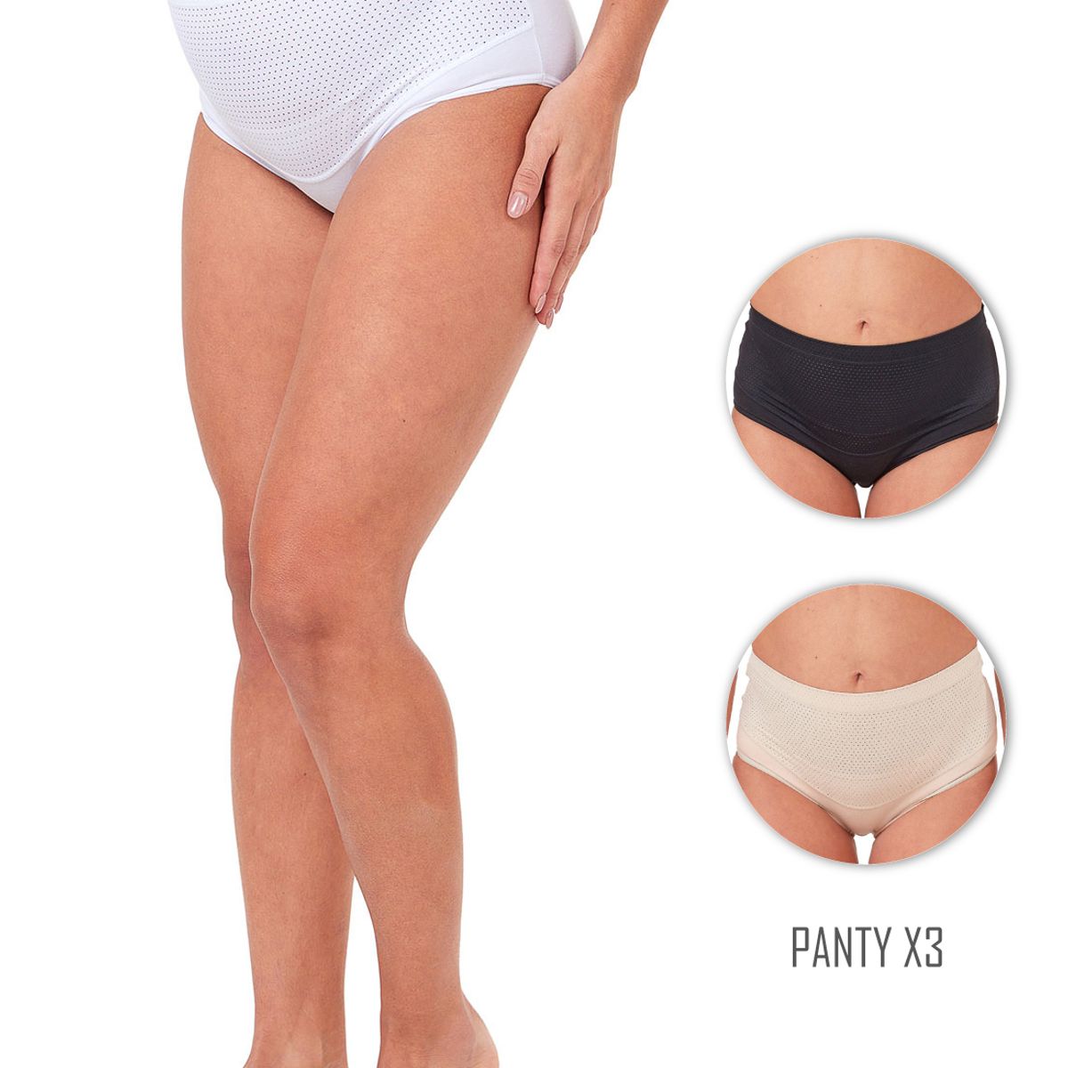 SANTANA - Combo X3 Panty Materno Mujer Multicolor