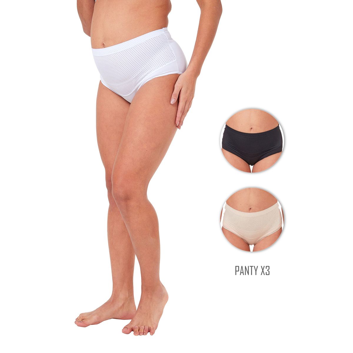 SANTANA - Combo X3 Panty Materno Mujer Multicolor