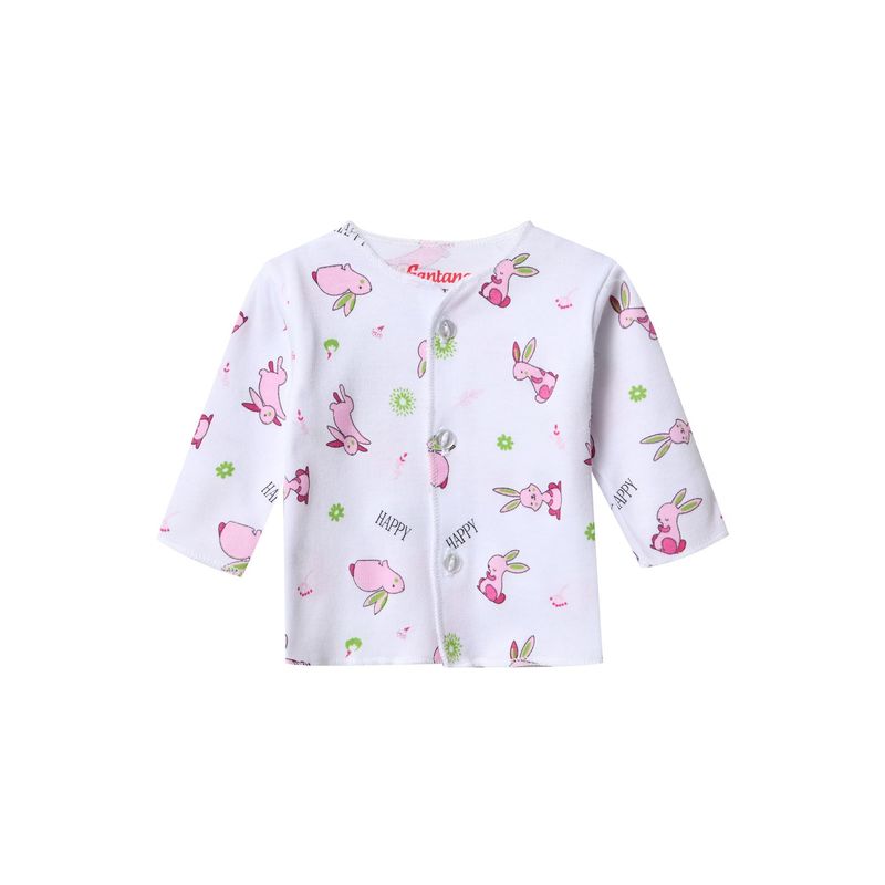 SANTANA - Camiseta Manga Larga Bebé Prematuro Niña Fucsia Medio_.