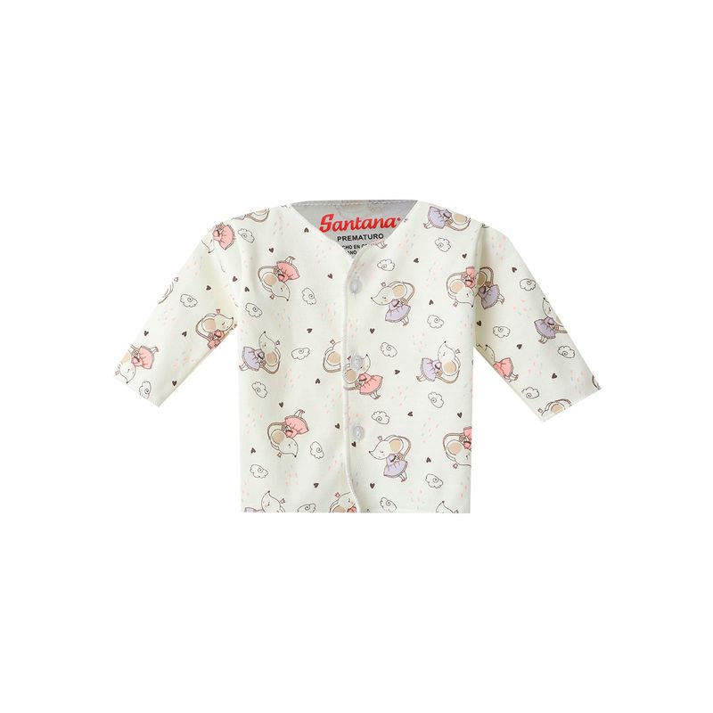 SANTANA - Camiseta Manga Larga Bebé Prematuro Niña Lila Oscuro_.