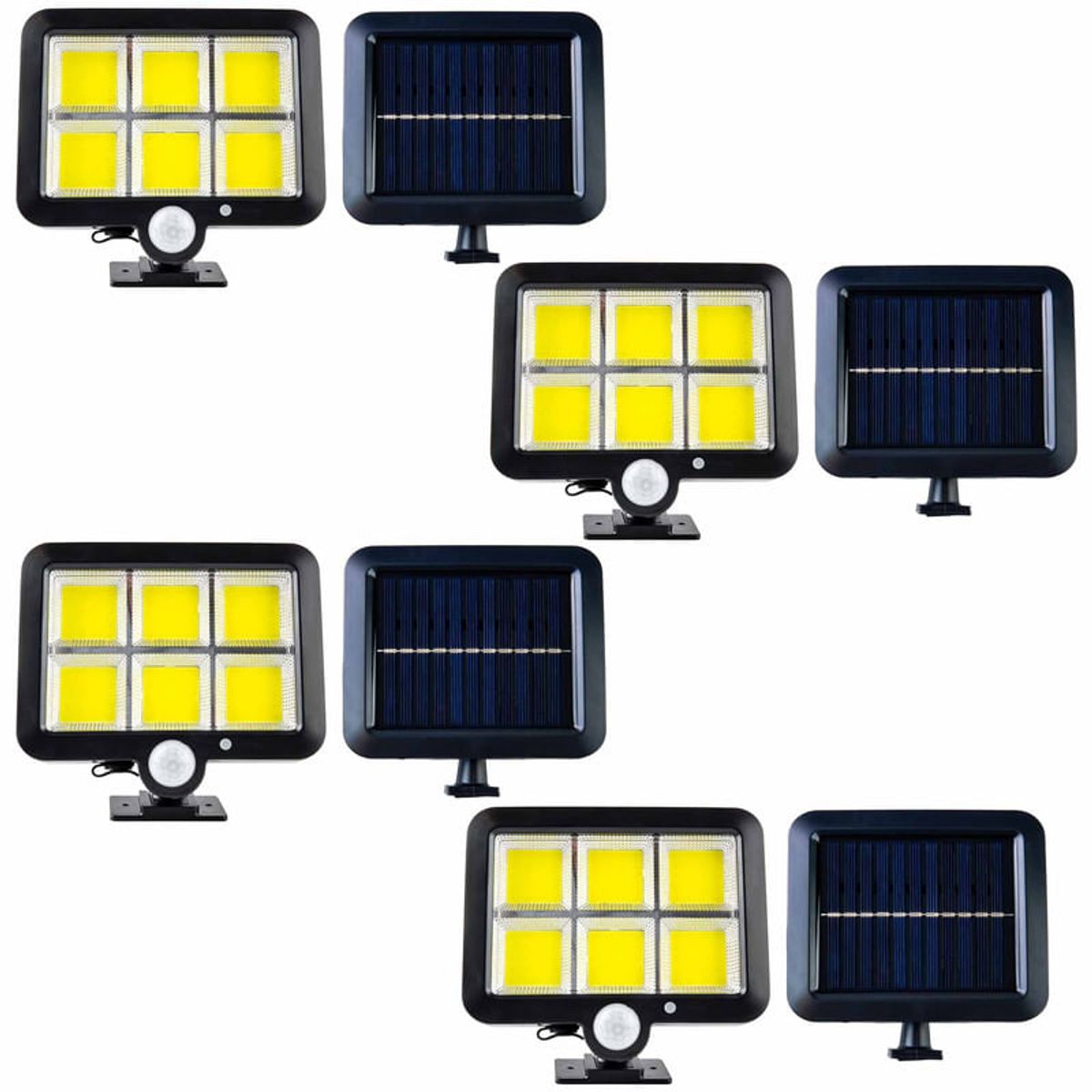 ENERGY PLUS - Set x4 Lámpara Solar LED Exterior Sensor Movimiento y Panel