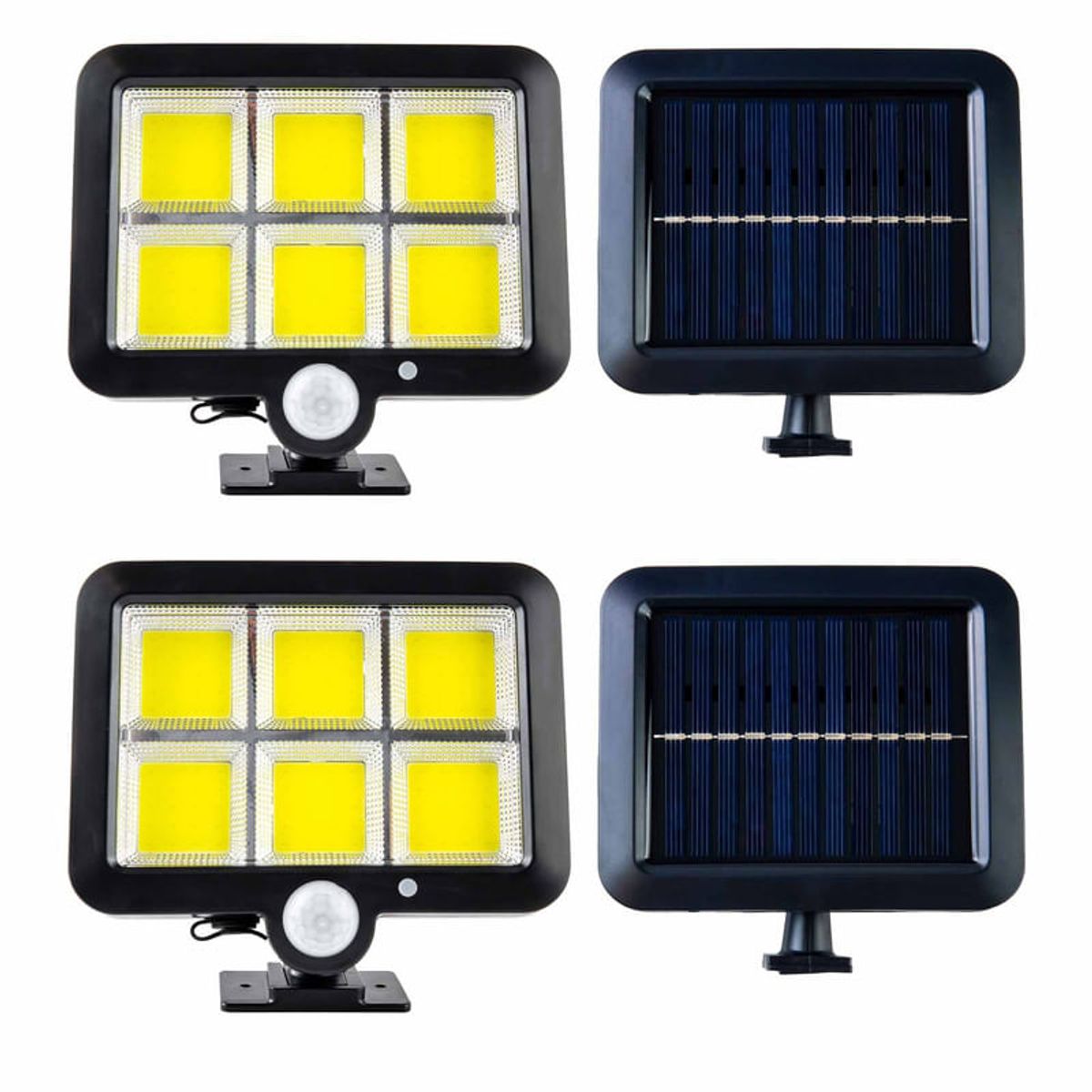 ENERGY PLUS - Set x2 Lámpara Solar LED Exterior Sensor Movimiento y Panel