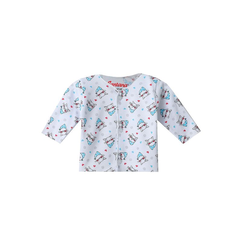 SANTANA - Camiseta Manga Larga Bebé Prematuro Niña Turquesa