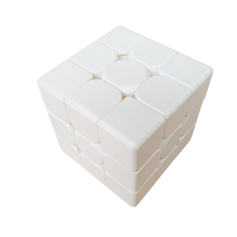 MOYU - Cubo Rubik 3x3 Unicolor Blanco Stickerless Speedcube Un Solo Color
