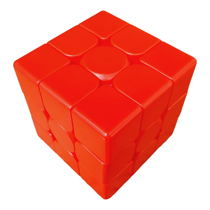 MOYU - Cubo Rubik 3x3 Unicolor Rojo Stickerless Speedcube Un Solo Color