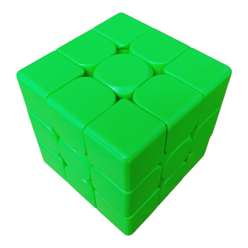 MOYU - Cubo Rubik 3x3 Unicolor Verde Stickerless Speedcube Un Solo Color