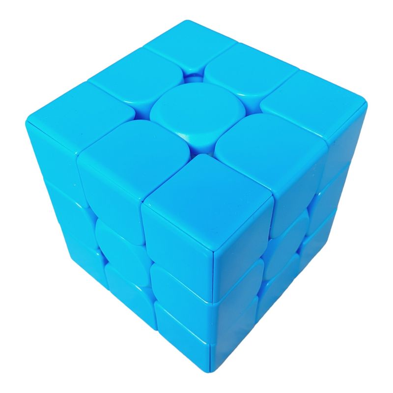 MOYU - Cubo Rubik 3x3 Unicolor Azul Stickerless Speedcube Un Solo Color