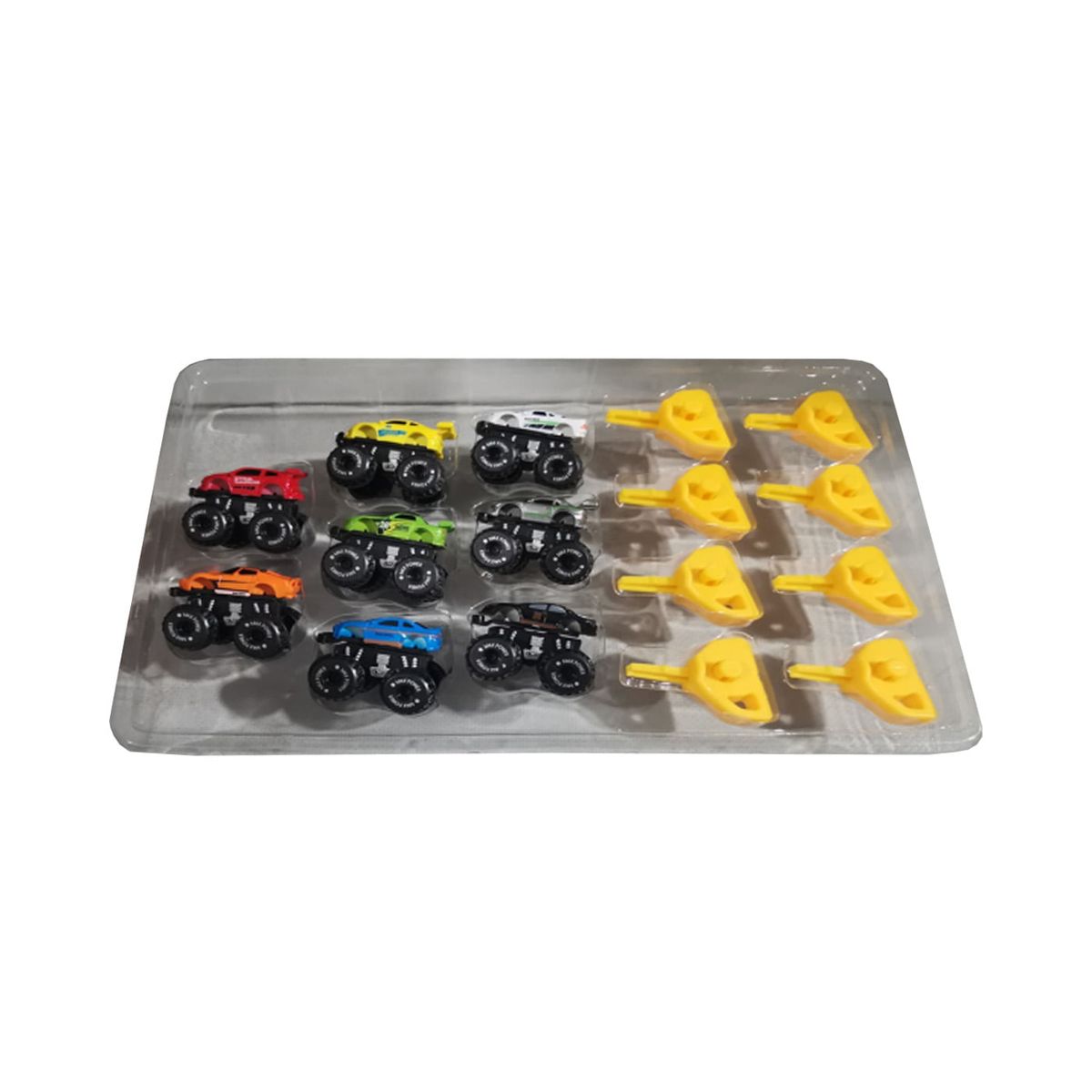 TOY LOGIC - Pack x 8 Carros Big Wheel Racerz Micro Systemz