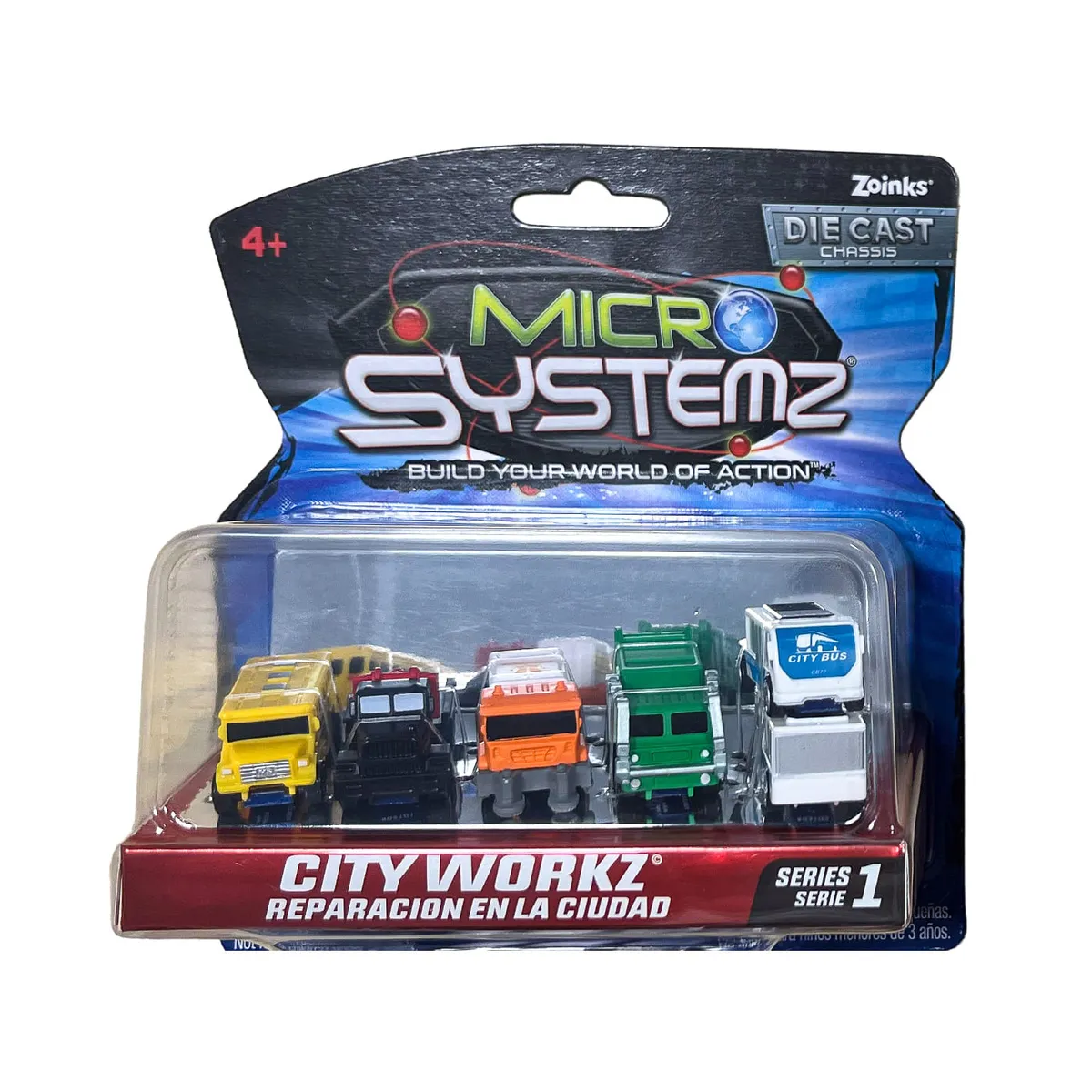 TOY LOGIC - Pack x 5 Carros City Workz Micro Systemz