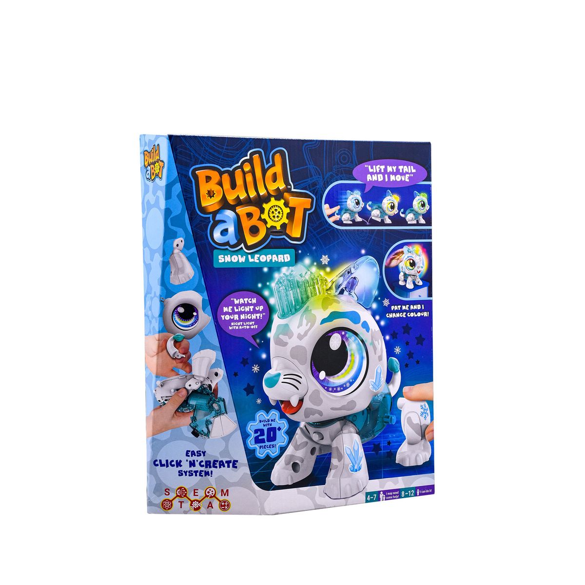 BUILT A BOT - Muñeco Electrónico Armable con Sonidos Build a Bot Snow Leopard