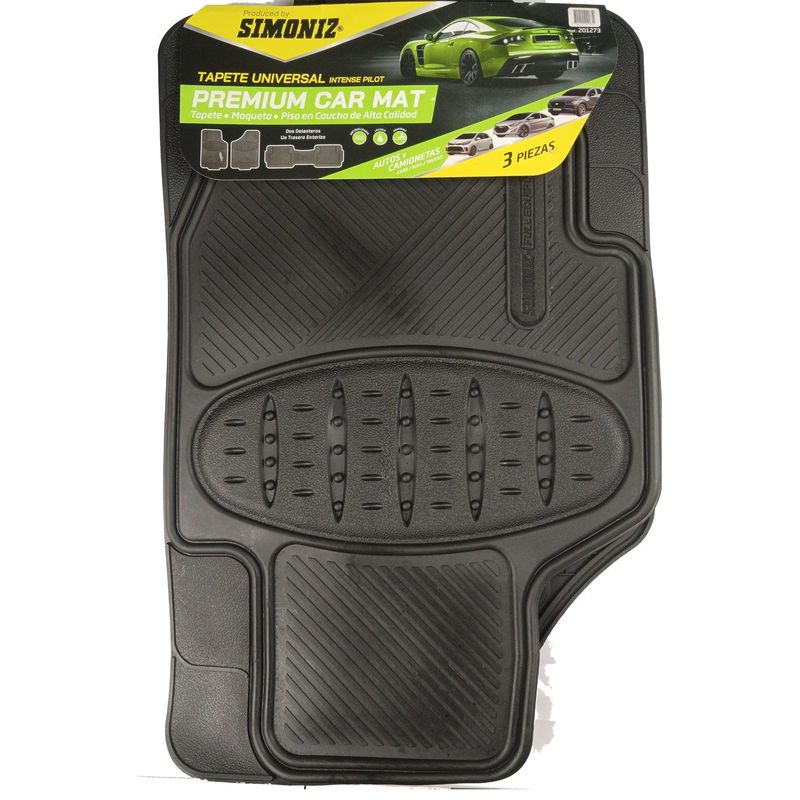 SIMONIZ - Tapetes Universales premium de 3 piezas Caucho PVC