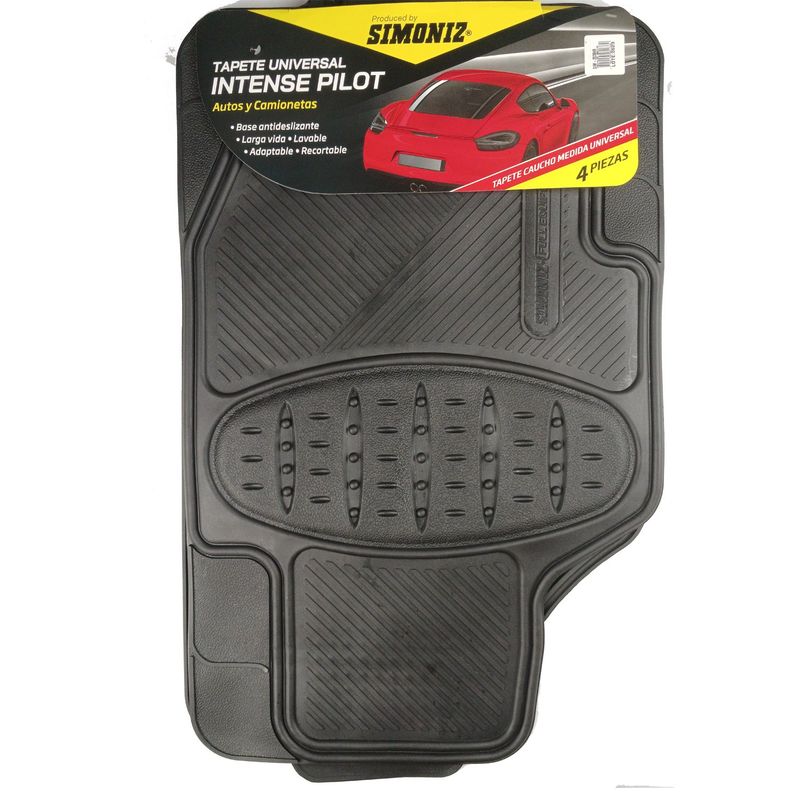 SIMONIZ - Tapetes Universales premium de 4 piezas Caucho PVC