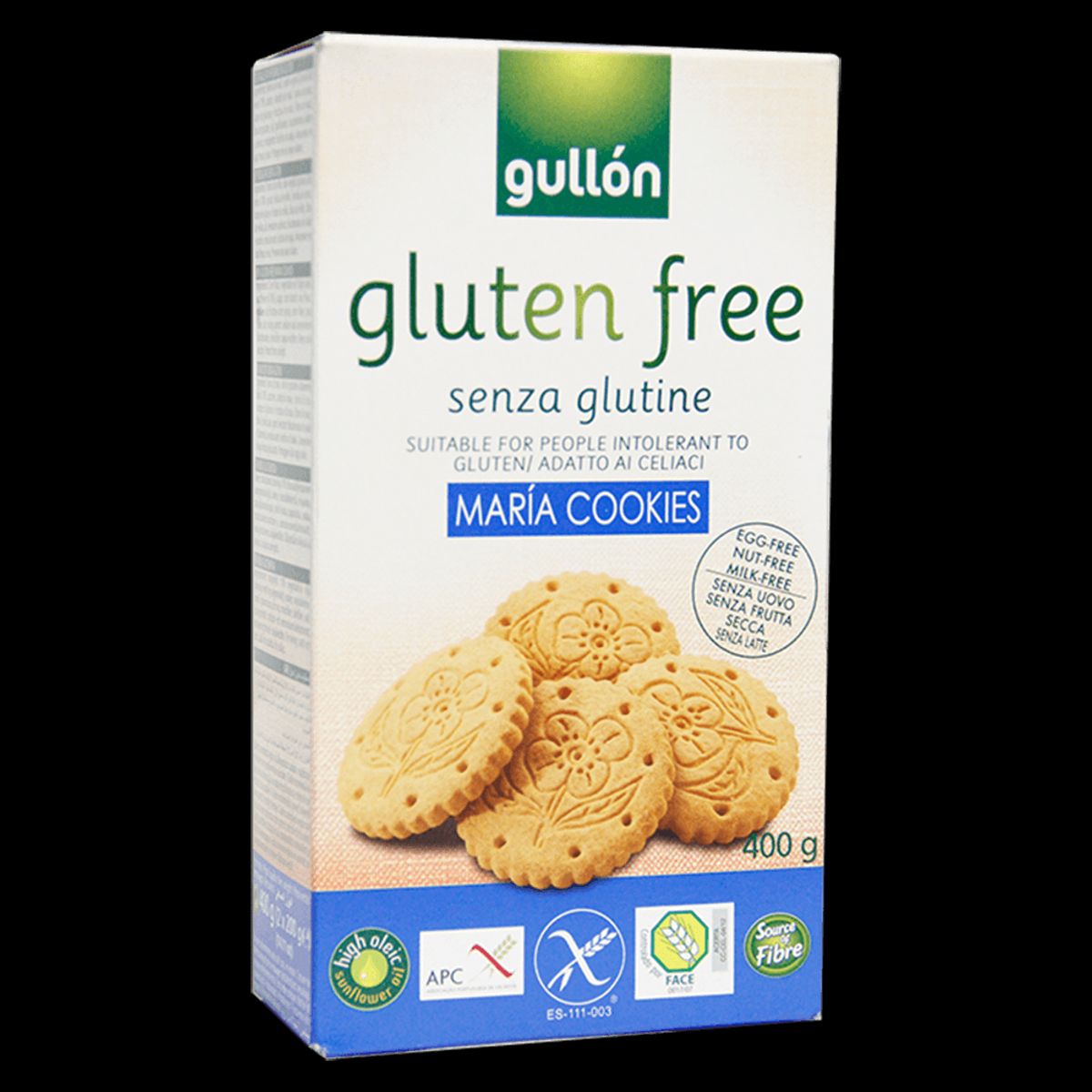 GULLON - Galleta Ligera Sin Gluten 400Gr Maria