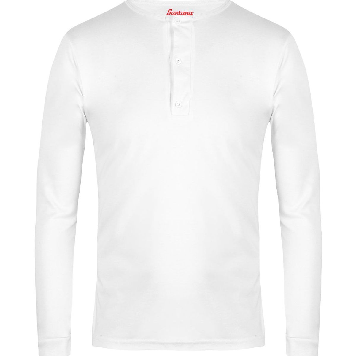 SANTANA - Combo X3 Camiseta Niño Cuello 3 Botones Manga Larga Blanca