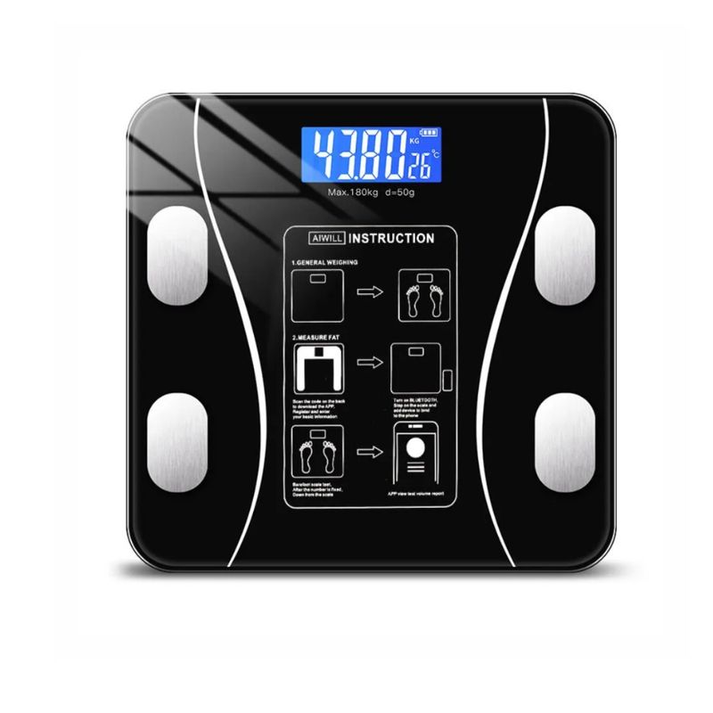 GENERICO - Bascula Bluetooth Inteligente Digital De Vidrio Templado