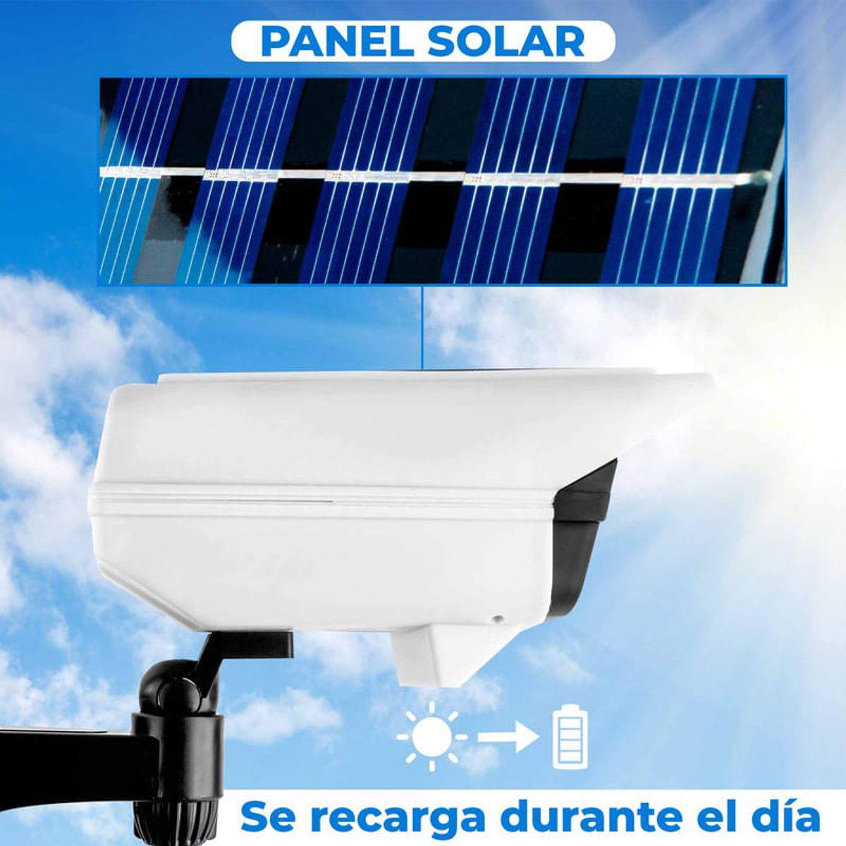 ENERGY PLUS - Lámpara Solar tipo Monitor con 77 LEDs y Control Remoto