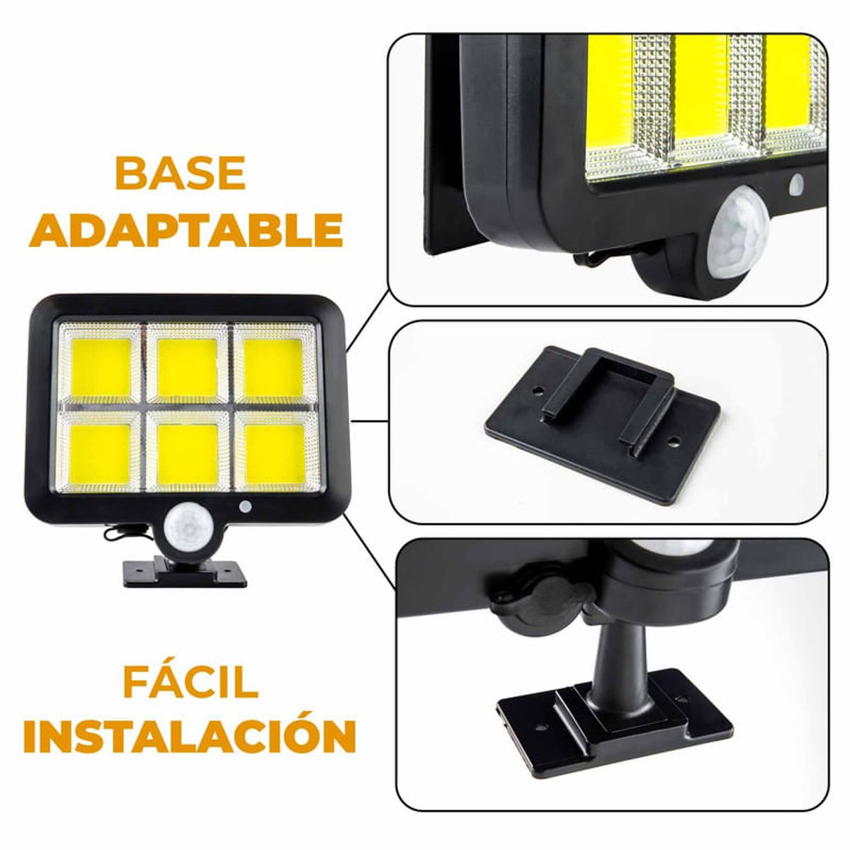 ENERGY PLUS - Lámpara Solar LED Exterior Sensor Movimiento y Panel Solar