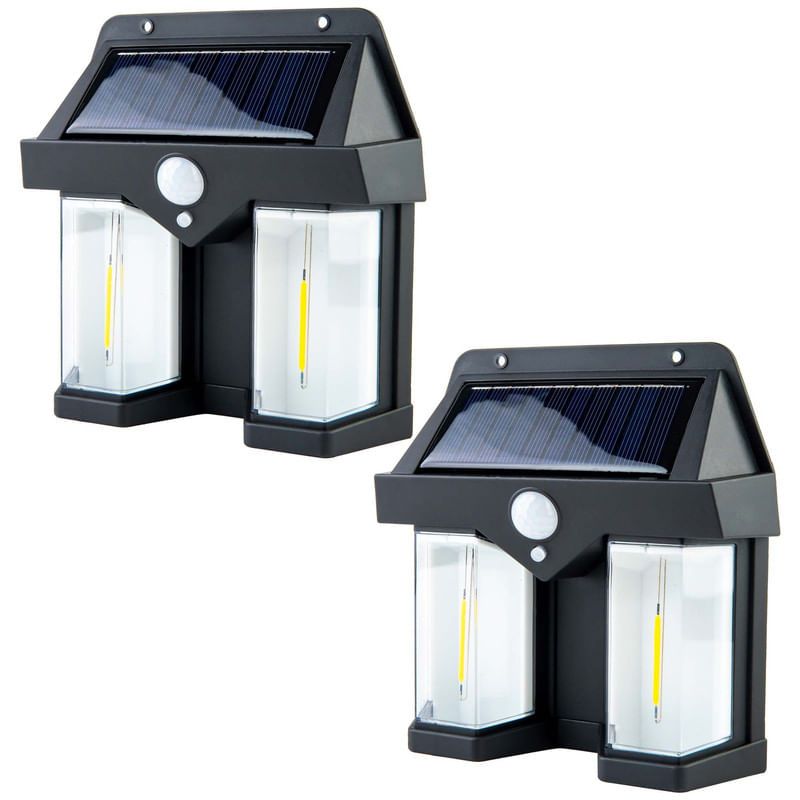 ENERGY PLUS - Set x2 Lámparas Solares Exterior con Sensor de Movimiento