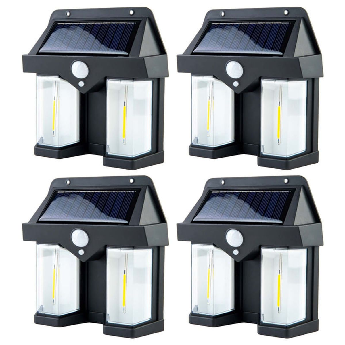 ENERGY PLUS - Set x4 Lámparas Solares Exterior con Sensor de Movimiento