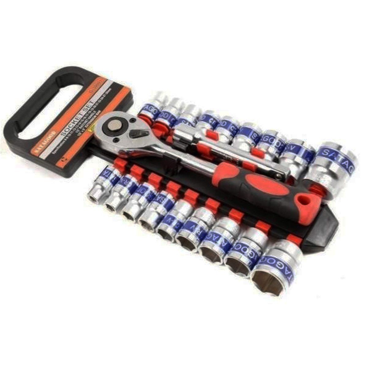 GENERICO - Juego De Copas Con Ratchet 1/2'' Kit 20 Piezas Carro Moto