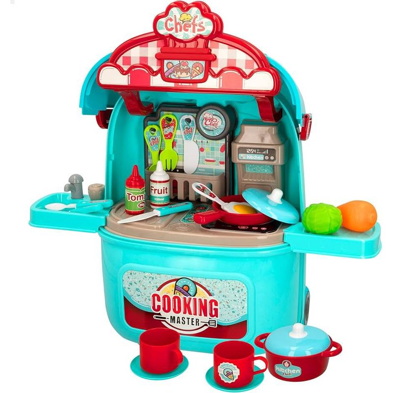 GENERICO - Juego de Cocina Maleta Portatil chef niña niño