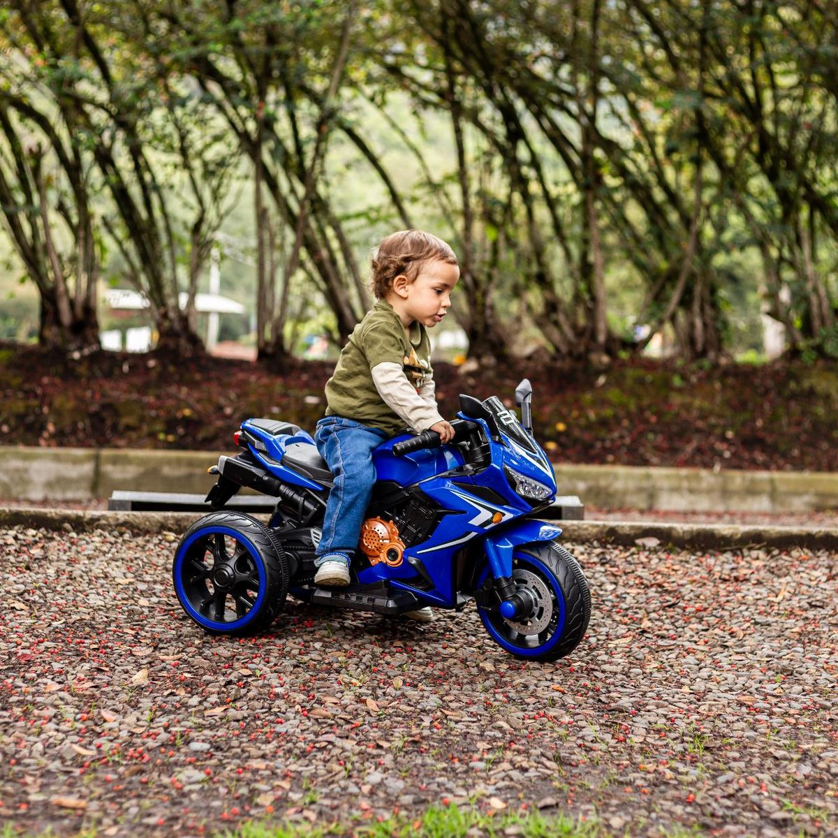 PRINSEL - Moto Carro Electrica Montables Niños Luces Sonidos Matrix Azul