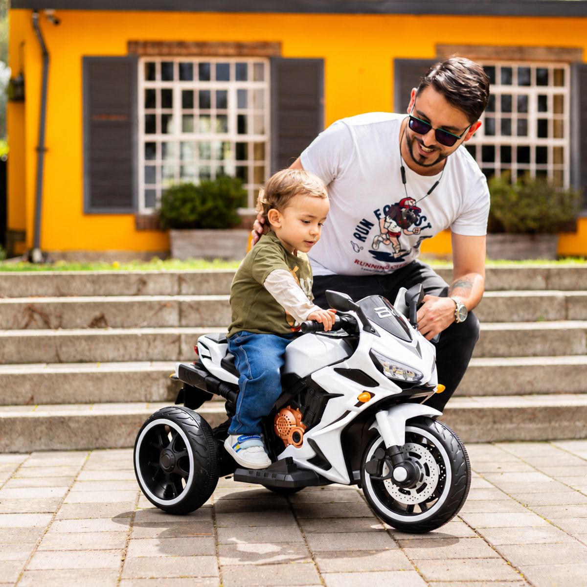 PRINSEL - Moto eléctrica para niños desde 3 años 6V Matrix blanca EM602W BW Wheels By Prinsel