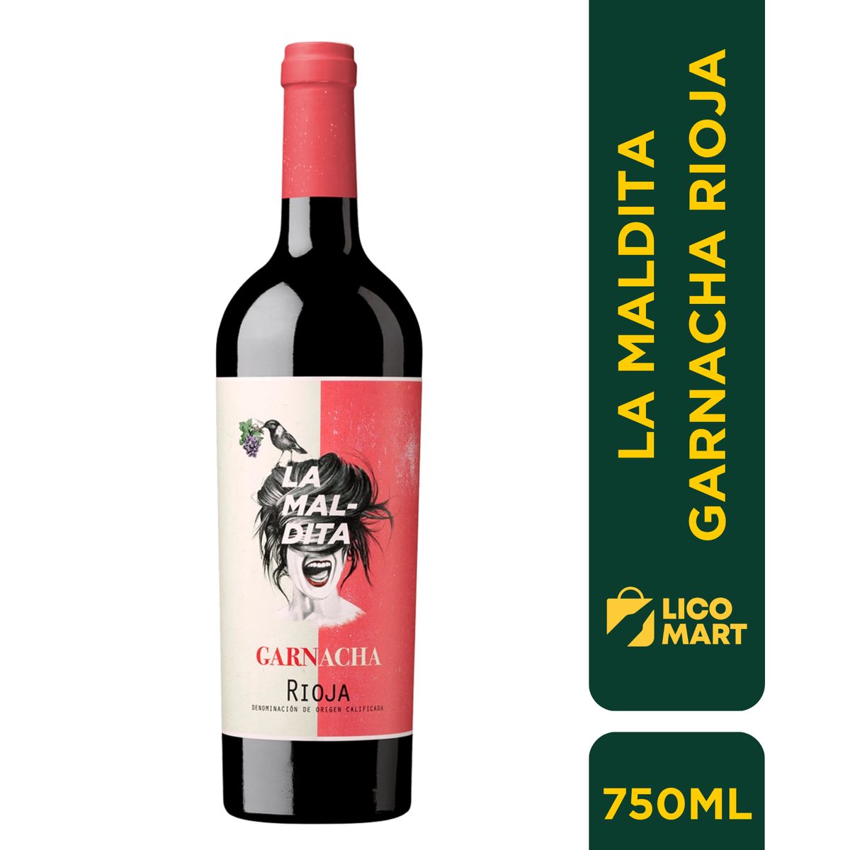 GENERICO - VINO TINTO LA MALDITA GARNACHA RIOJA 750 ML