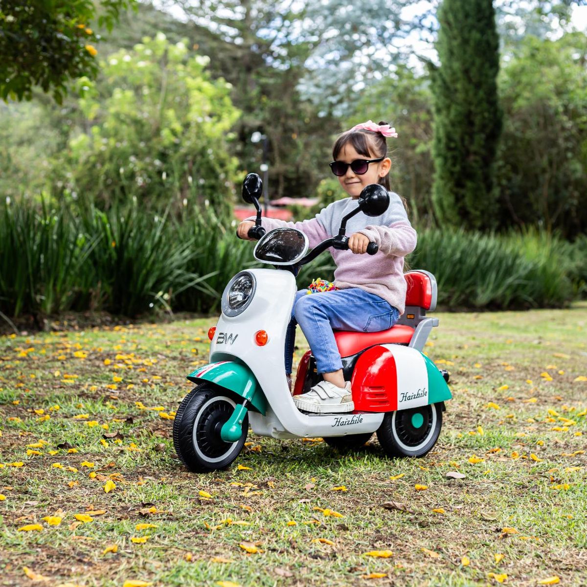 PRINSEL - Moto Electrica Recargable Ninos Ninas 2 - 5 años Luces Sonidos Vespa Prinsel