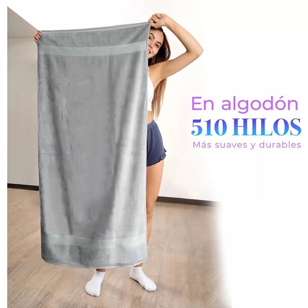 CANNON - Toalla De Baño Para Cuerpo 100% Algodón 70x140 Cm Color Gris
