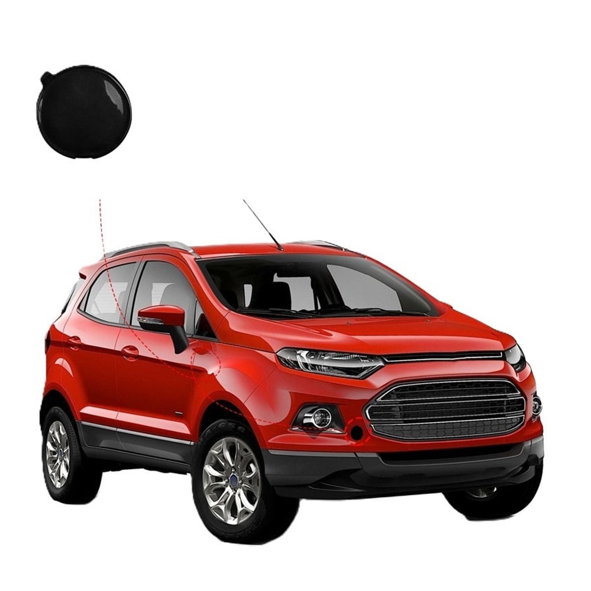 GENERICO - accesorios ford ecosport tapa gancho bomper delantero2013-17