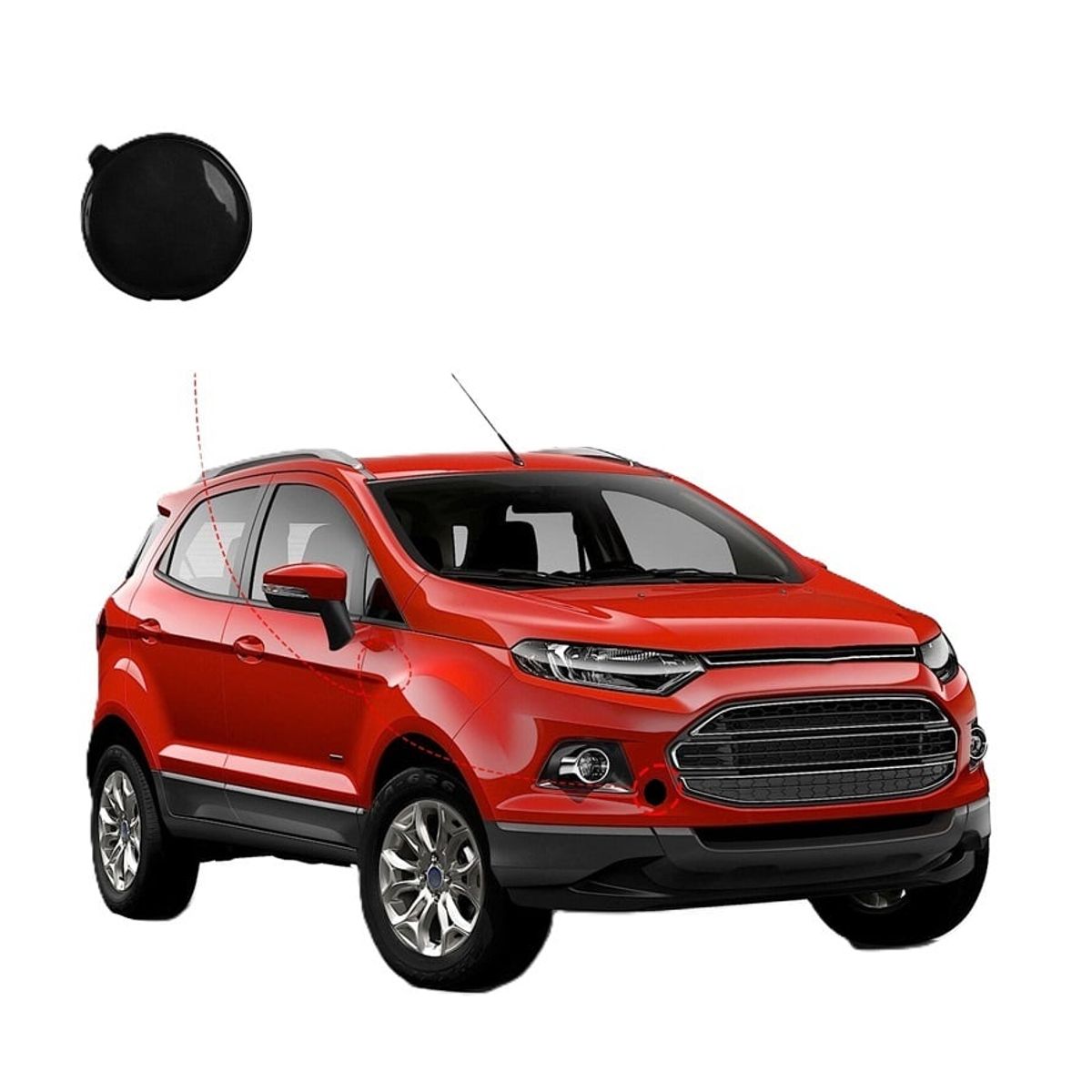 GENERICO - accesorios ford ecosport tapa gancho bomper delantero2013-17