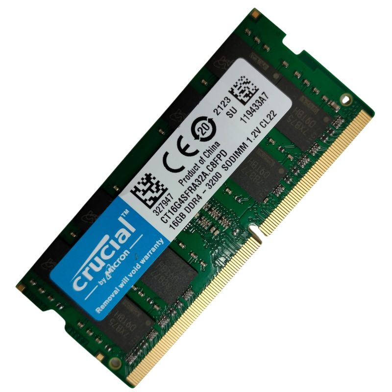 CRUCIAL - Memoria Ram Ddr4 Crucial 16 Gb A 3200 Mhz Para Portatil