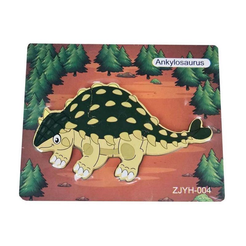 GENERICO - Rompecabezas Didáctico Dinosaurio Multicolor Ankylosaurus