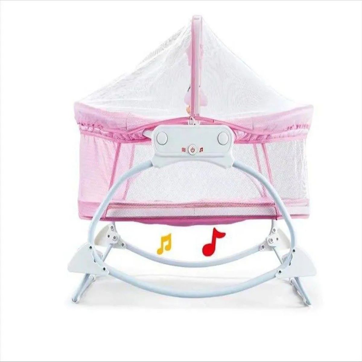 GENERICO - Silla Baby Moisés Mecedora Con Vibración Musical - ROSADO