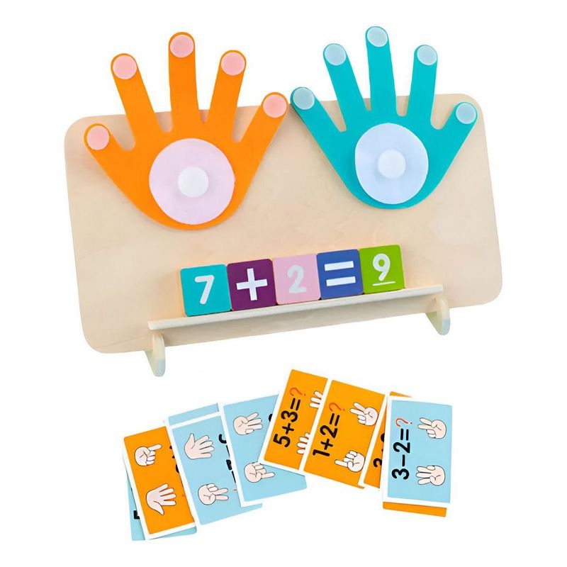 GENERICO - Juguete Montessori Tablero Operaciones Matematicas Manos